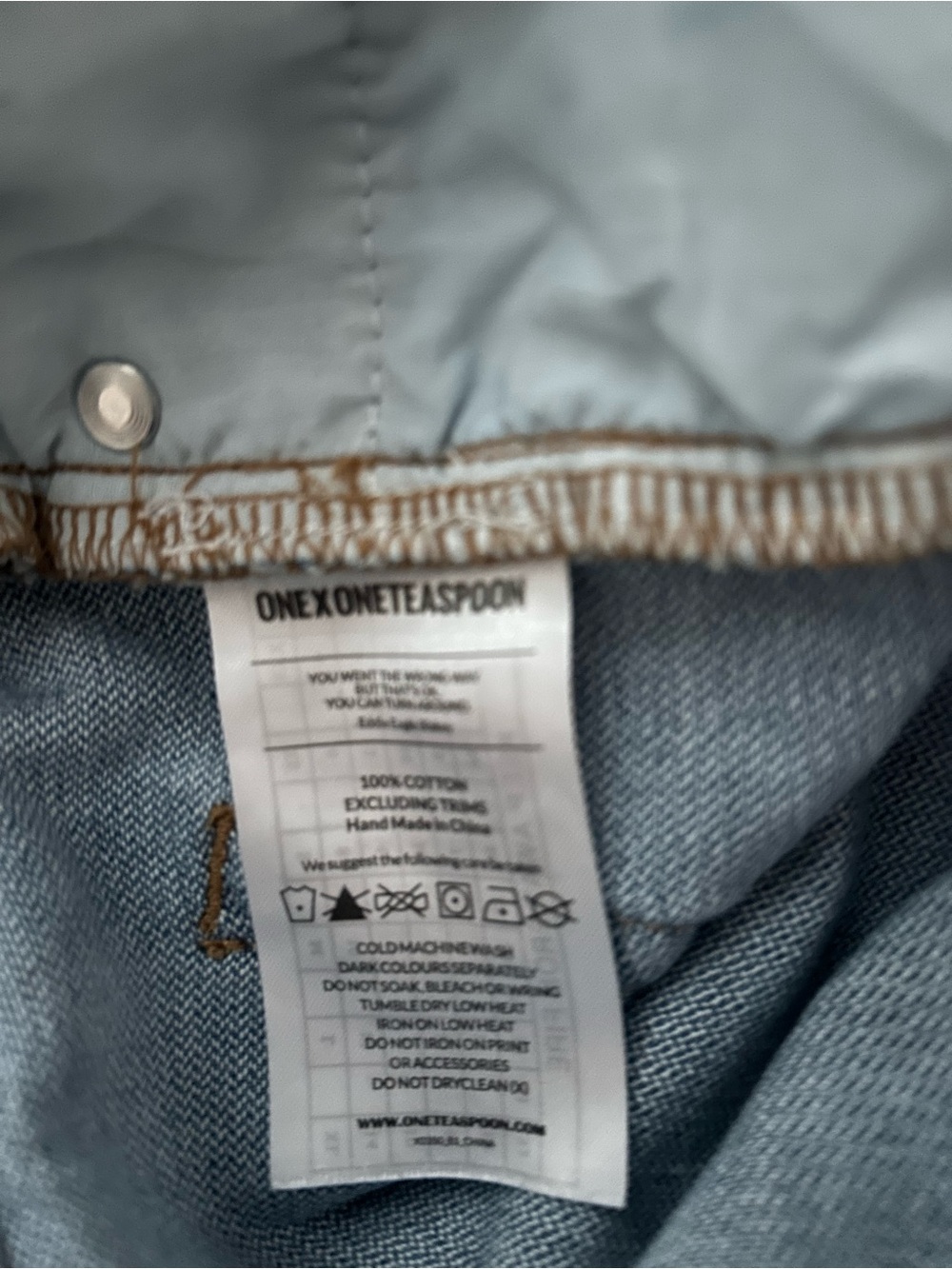 One Teaspoon Jeans Awesome Baggies in Hendrixe Distressed Size 27 Raw Hem - Picture 8 of 10